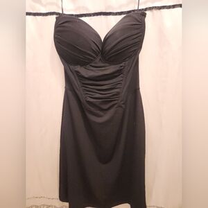 Elegant strapless black dress size L